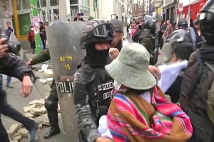 Represión en Bolivia