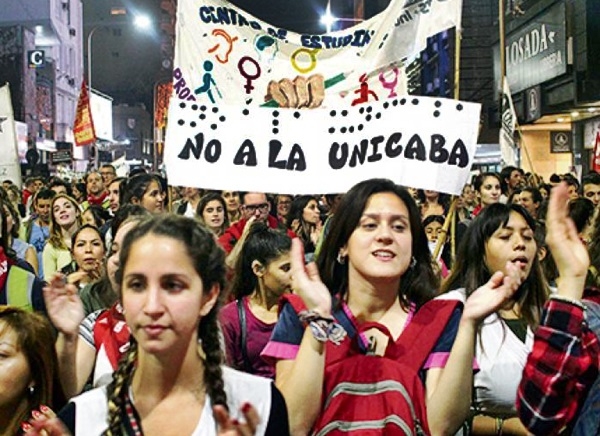 Protestas en el centro de Buenos Aires