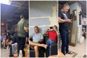 Albisu y Olivera en un refugio en Israel